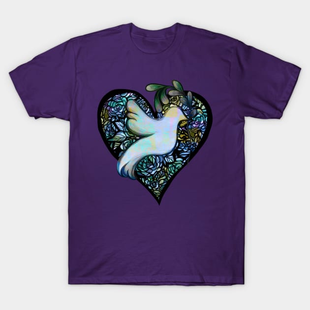 Pretty Peace Dove T-Shirt by bubbsnugg